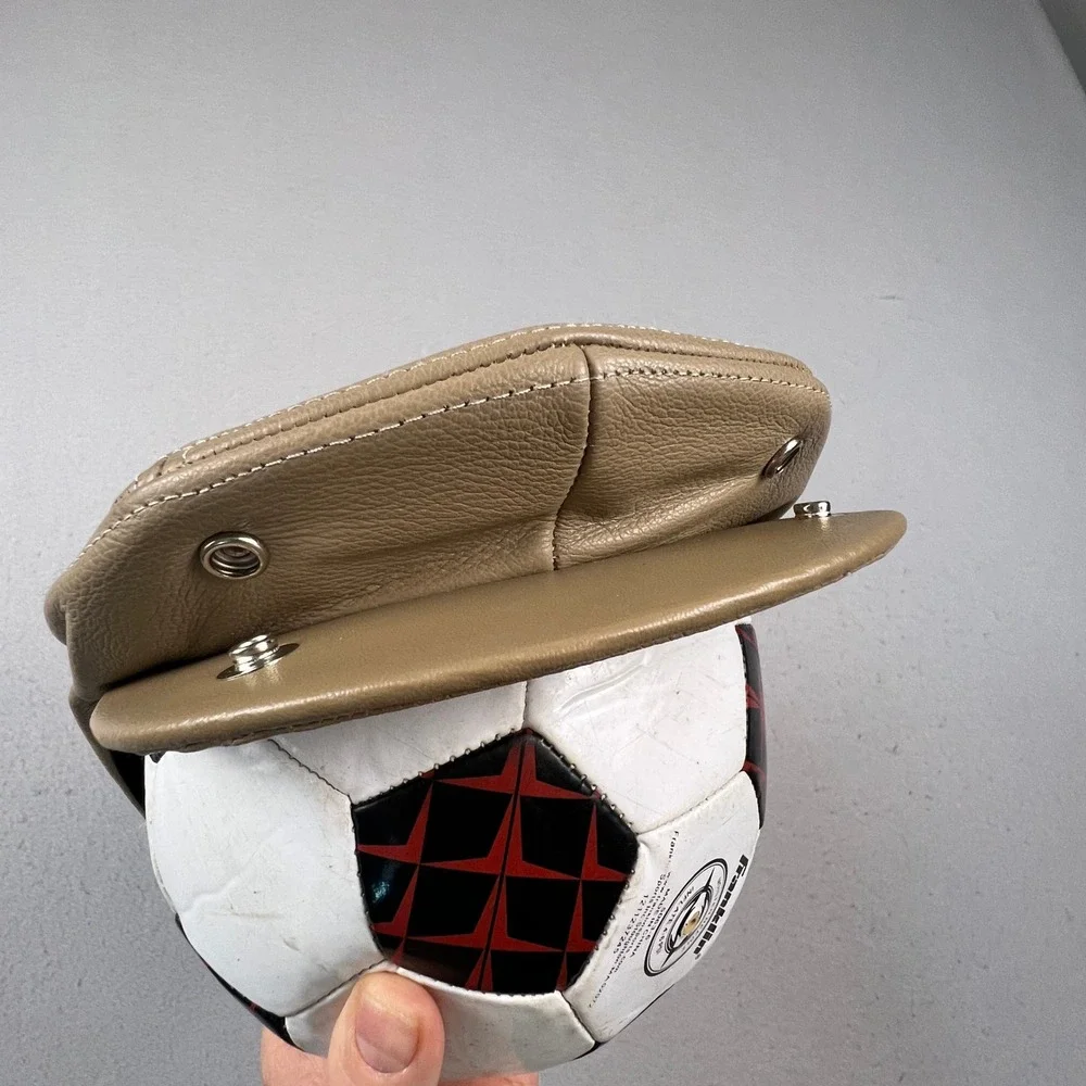 KBETHOS Flat Cap Mens L/XL Tan Genuine Leather Ivy Newsboy Driver Hat USA Made